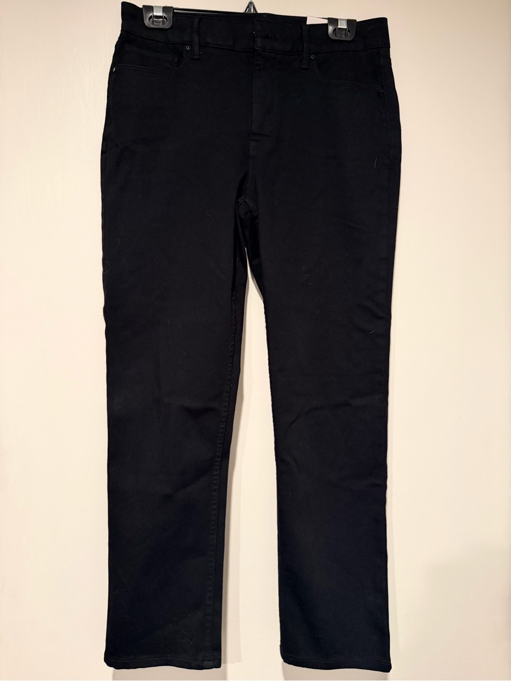 NWT White House Black Market High Rise Straight Sculpt Black Pants Size 8